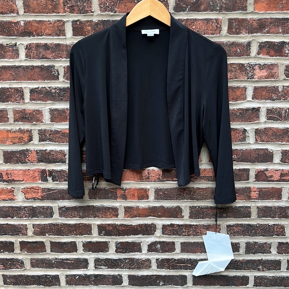 Calvin Klein cropped, black blazer